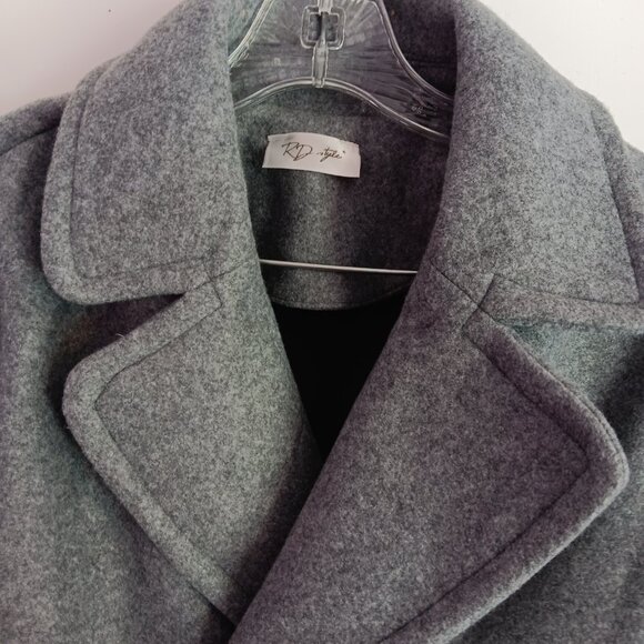 Women's RD Style Fiora Grey Pea Coat NWOT Size S/P - Picture 3 of 7